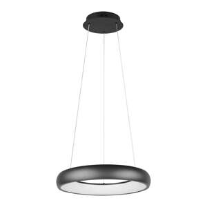 Mat crna LED viseća svjetiljka s mogućnosti zatamnjivanja s metalnim sjenilom ø 46 cm Cardona – Trio