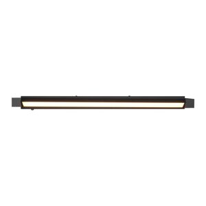 Mat crna LED zidna lampa Fabrizio – Trio