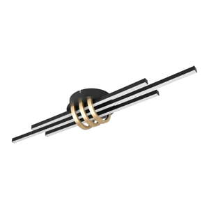 Crna LED stropna svjetiljka 18x81 cm Cinto – Trio