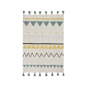 Krem periv/ručno rađen pamučan dječji tepih 120x160 cm Azteca Vintage Blue – Lorena Canals
