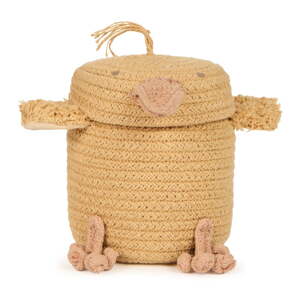 Žuta  tekstilna dječja kutija za pohranu ø 13x15 cm Mini Charlie the Chicken – Lorena Canals