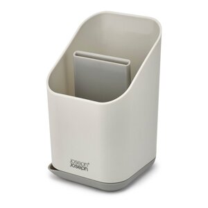 Svijetlo sivi plastičan ocjeđivač za posuđe za pribor 12x11 cm Duo – Joseph Joseph