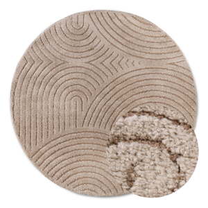 Smeđe-sivi okrugao tepih ø 200 cm Panglao New York Taupe – Elle Decoration