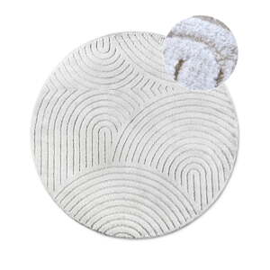 Bijeli okrugao tepih ø 200 cm Panglao New York White – Elle Decoration