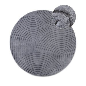 Antracitno sivi okrugao tepih ø 200 cm Panglao New York Anthracite – Elle Decoration