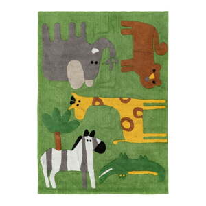 Zeleni periv pamučan dječji tepih 120x160 cm Animals – Ixia