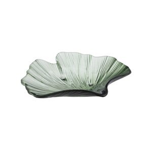 Stakleni ukrasni pladanj 16x17 cm Gingko – Ixia