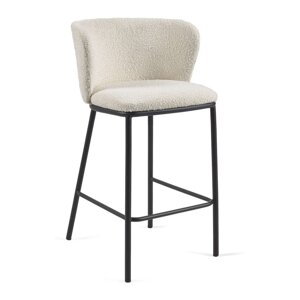 Bijela barska stolica (visine sjedala 65 cm) Ciselia – Kave Home