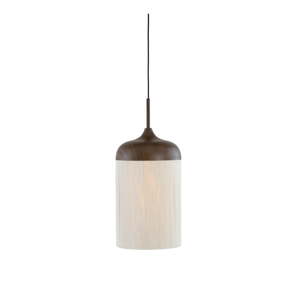 Tamno smeđa viseća svjetiljka s tekstilnim sjenilom ø 22 cm Dania – Light & Living