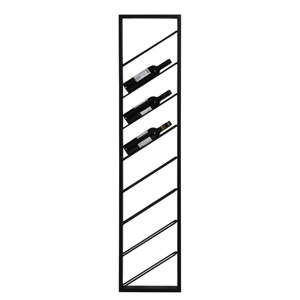 Crni zidni metalni držač za boce vina broj boca 8 kom 36x160x6 cm Malbeo – Light & Living