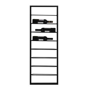 Crni zidni metalni držač za boce vina 42x120x6 cm Macaben – Light & Living