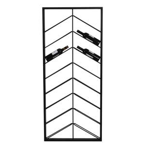 Crni zidni metalni držač za boce vina broj boca 16 kom 70x160x6 cm Malbeo – Light & Living