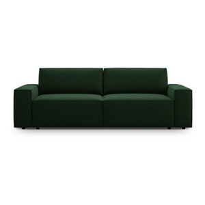 Tamno zelena baršunasti sklopiva/s prostorom za odlaganje sofa 247 cm Jodie – Micadoni