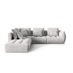 Svijetlo siva kutna garnitura (s lijevim kutom) Bloom – Micadoni Home
