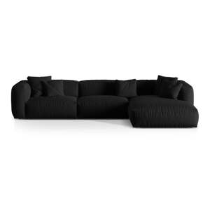 Crna kutna garnitura (s desnim kutom) Martina – Micadoni Home