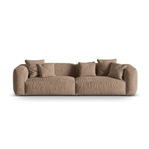 Svjetlo smeđa baršunasti sofa 320 cm Martina – Micadoni
