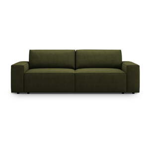 Tamno zelena sklopiva sofa od bouclé tkanine 247 cm Jodie – Micadoni Home