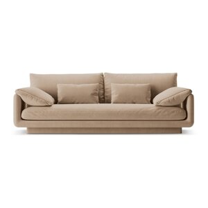 Bež baršunasti sofa 220 cm Torino – Micadoni