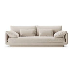 Bijela baršunasti sofa 220 cm Torino – Micadoni