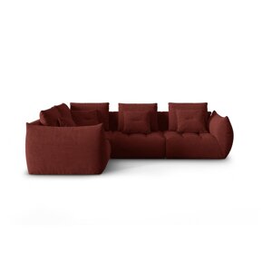 Crvena kutna garnitura (s lijevim kutom) Bloom – Micadoni Home