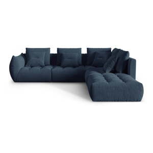 Tamno plava kutna garnitura (s desnim kutom) Bloom – Micadoni Home