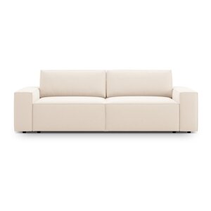 Bež baršunasti sklopiva/s prostorom za odlaganje sofa 247 cm Jodie – Micadoni