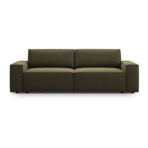 Zelena baršunasti sklopiva/s prostorom za odlaganje sofa 247 cm Jodie – Micadoni