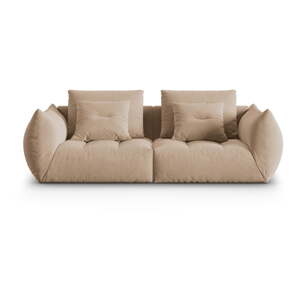 Bež baršunasti sofa 232 cm Bloom – Micadoni
