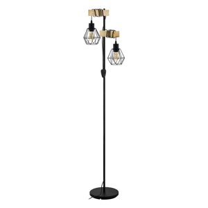 Crna/u prirodnoj boji stojeća svjetiljka (visina 166,5 cm) TOWNSHEND 5 – EGLO
