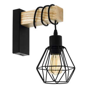 Crna/u prirodnoj boji zidna lampa TOWNSHEND 5 – EGLO