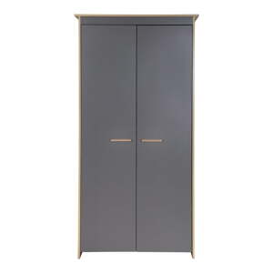 Antracitno siva/u prirodnoj boji dječja garderoba u dekoru hrasta 50x190x96 cm Anna – Roba