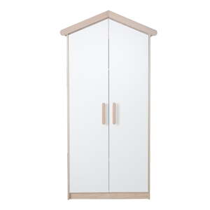 Bijela/u prirodnoj boji dječja garderoba u dekoru hrasta 96x190x50 cm Cabane – Roba