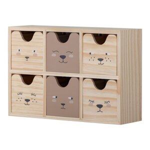 Drveni organizator za dječje igračke u prirodnoj boji 27x8x18 cm Calle – Bloomingville Mini