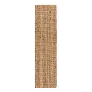 Ručno rađena jutena staza u prirodnoj boji 60x230 cm Jute Boucle Multi – Flair Rugs