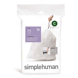 Vreće za smeće s trakom za zatezanje 20 kom 12 l C – simplehuman