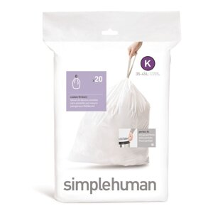 Vreće za smeće s trakom za zatezanje 20 kom 45 l K – simplehuman