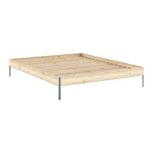 Bračni krevet od masivnog bora s podnicom 160x200 cm u prirodnoj boji Core – Karup Design