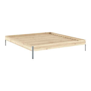 Bračni krevet od masivnog bora s podnicom 180x200 cm u prirodnoj boji Core – Karup Design
