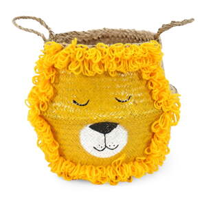 Žuta /u prirodnoj boji dječja kutija za pohranu od morske trave ø 30x28 cm Lion – Compactor