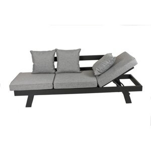 Siva vrtna sofa aluminijska Donna – Garden Pleasure