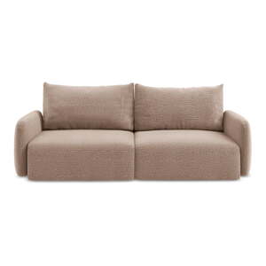 Svjetlo smeđa sklopiva/s prostorom za odlaganje sofa 238 cm Kalena – Makamii