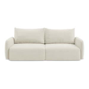 Krem sklopiva/s prostorom za odlaganje sofa 238 cm Kalena – Makamii