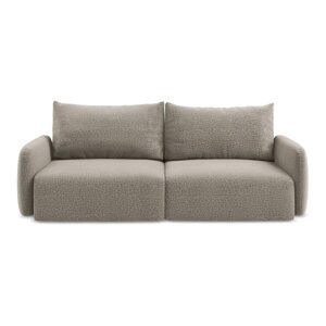 Bež sklopiva/s prostorom za odlaganje sofa 238 cm Kalena – Makamii