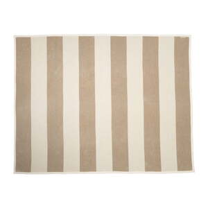 Bež/krem deka od mješavine vune 140x180 cm Bob Mud Vanilla – Pappelina