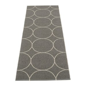 Tamno siva unutarnja i vanjska staza 70x200 cm Boo Charcoal Linen – Pappelina