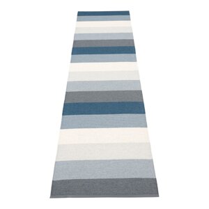 Plava/krem unutarnja i vanjska staza 70x300 cm Molly Ocean Grey – Pappelina