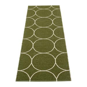Tamno zelena unutarnja i vanjska staza 70x200 cm Boo Dark Olive – Pappelina