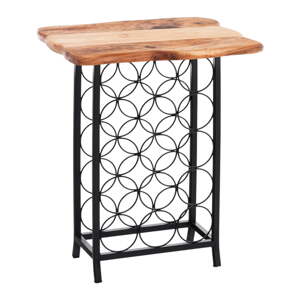 Crni/u prirodnoj boji metalni držač za boce vina broj boca 15 kom 46x56x35,5 cm Ras – Tomasucci