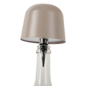 Bež LED stolna lampa u obliku boce s metalnim sjenilom (visina 13 cm) Cone Hat LED – Leitmotiv