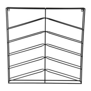 Crni zidni metalni držač za boce vina broj boca 10 kom 67x66x7,5 cm Cuadro – PT LIVING